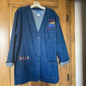 Blue Denim Embroidered Denim Jacket